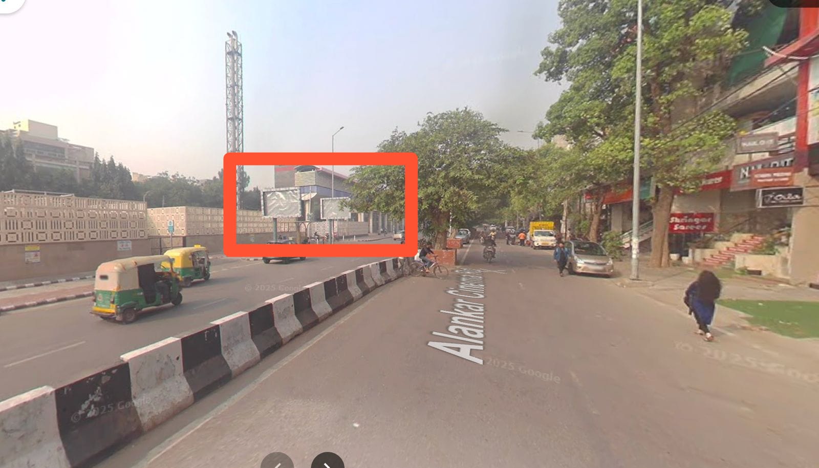 Hoarding outside Lajpat nagar metro , Lajpat nagar market